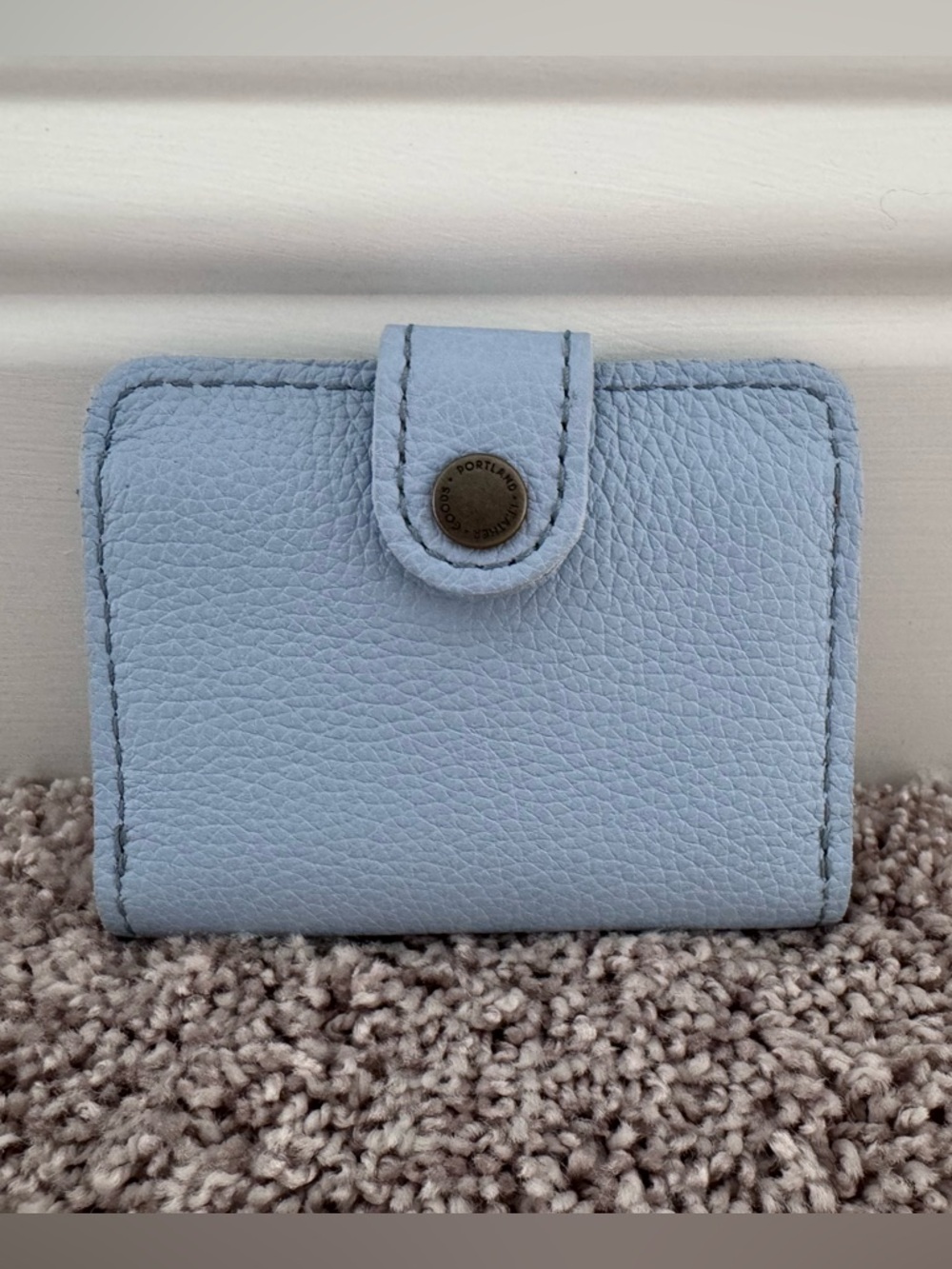 Portland Leather Goods Skyway Pebbled Leather mini bi-fold wallet